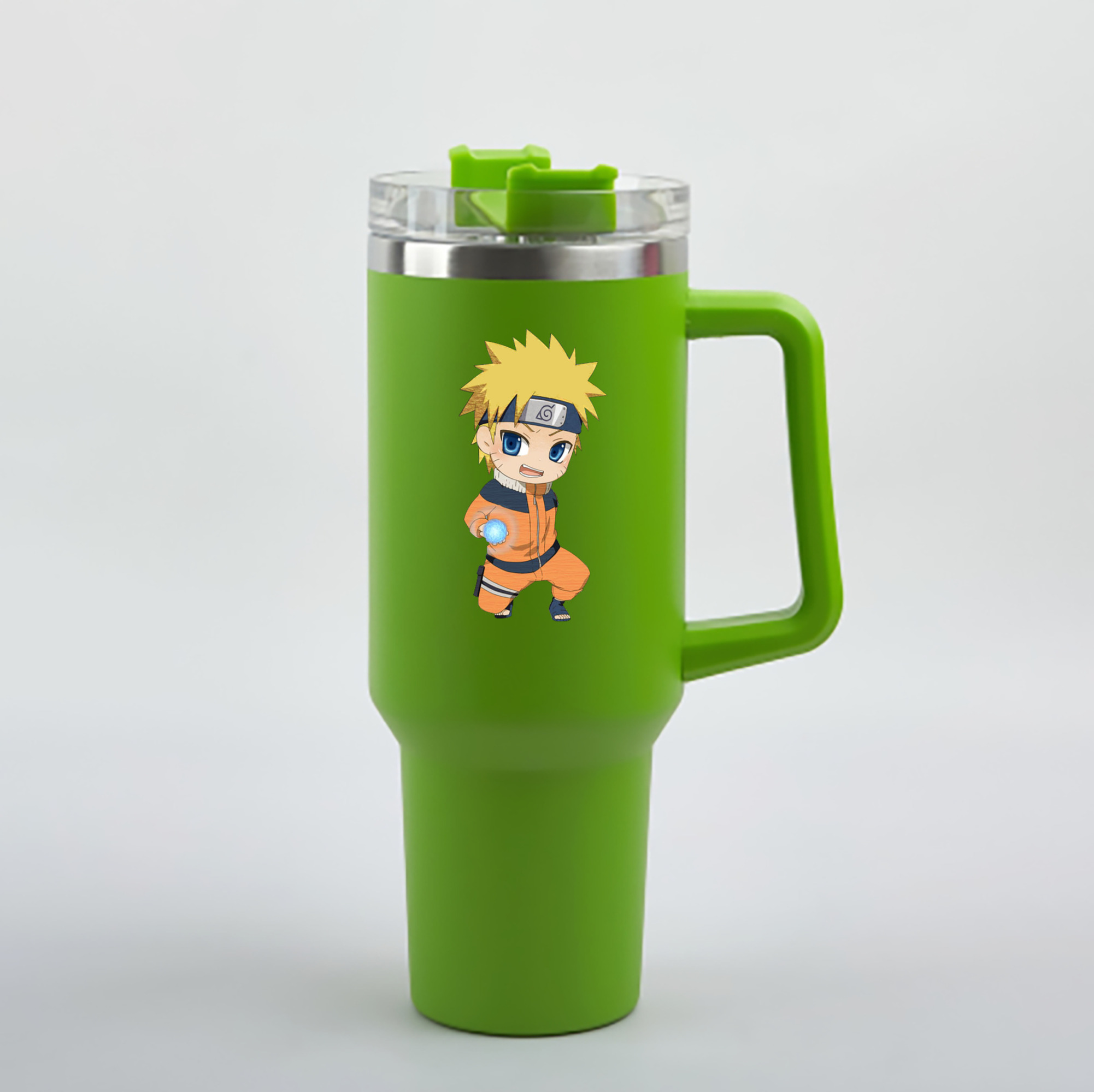 （画像用） NARUTO -ナルト- うずまき ナルト Uzumaki Naruto 1200mL車用タンブラー - クリスタルステッカー（プラスチックストロー付き）